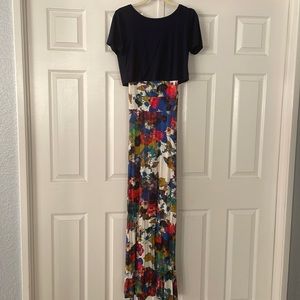 Floral maxi dress with crop top